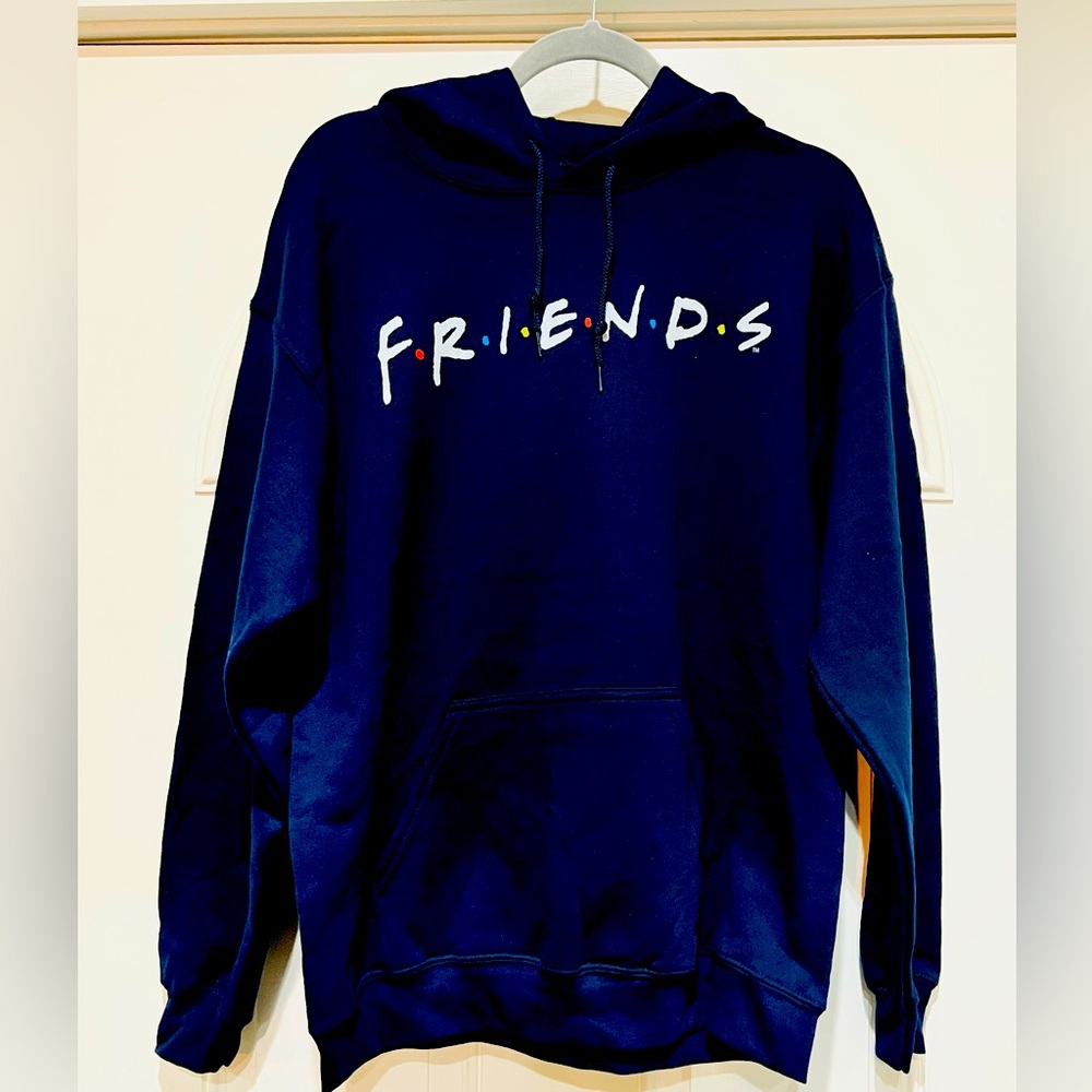 Navy Hoodie with Friends Logo